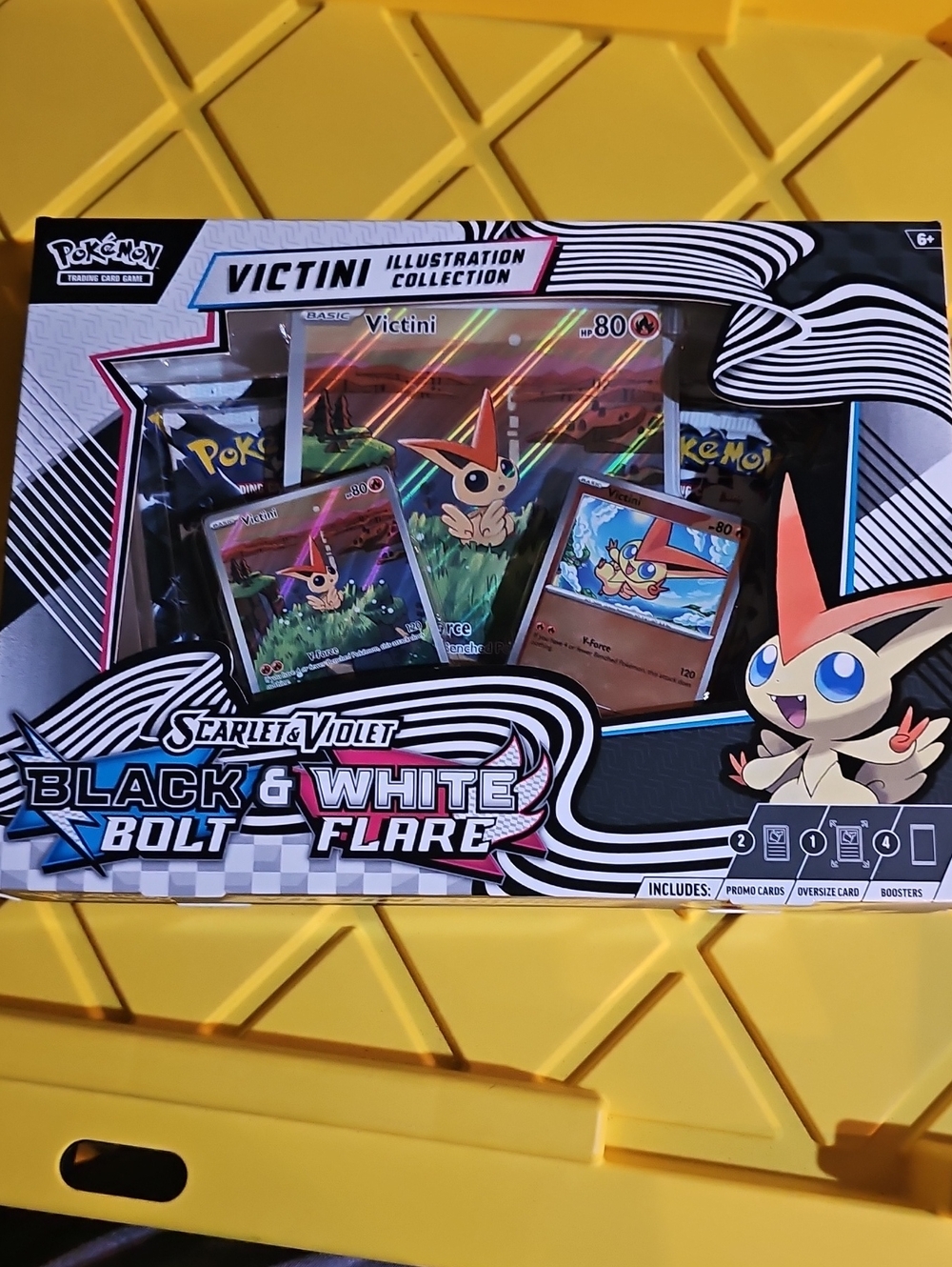 Victini Illustration Collection - Black & White Bolt Flare (Red/Orange)